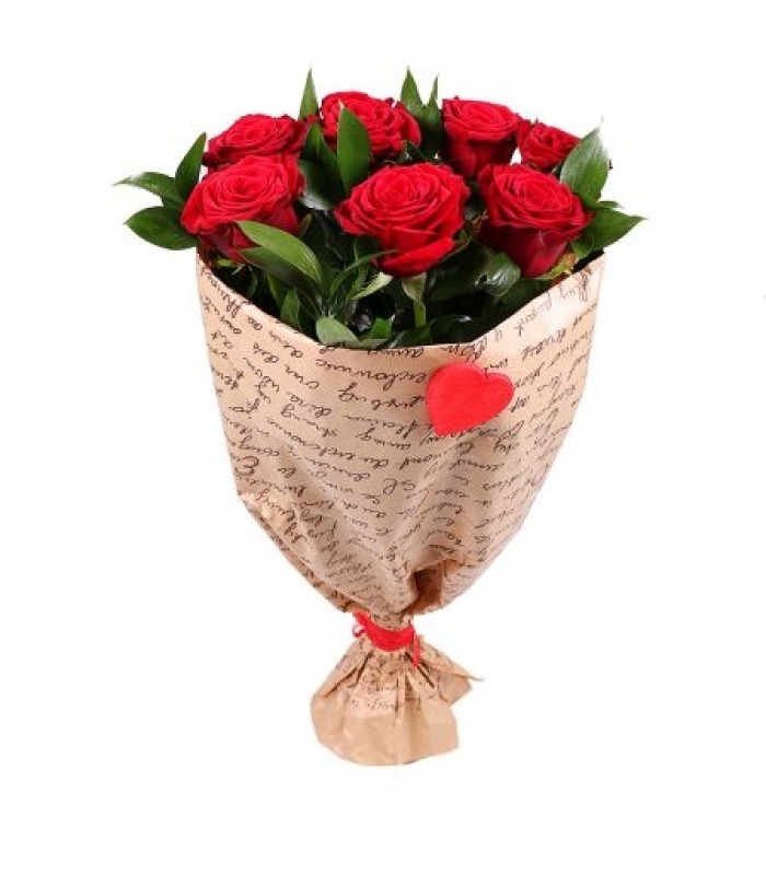 7 Adet Kırmızı Gül Buketi